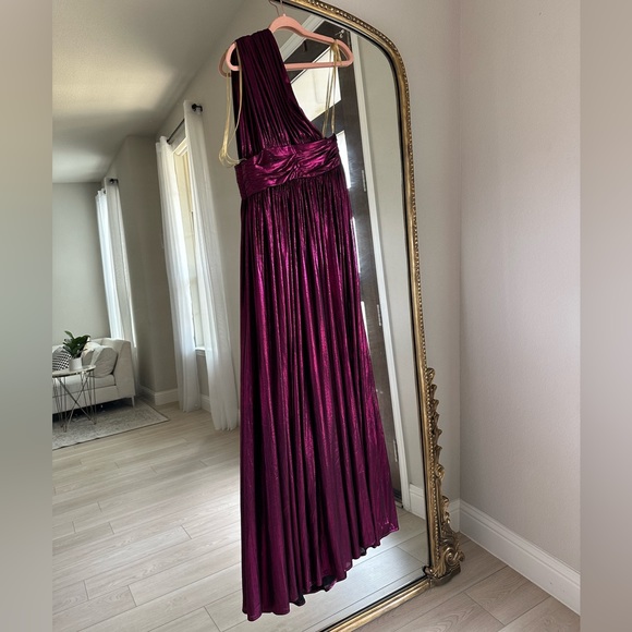 Bronx And Banco Camilla Maxi Gown Metallic Fuschia - Picture 2 of 6